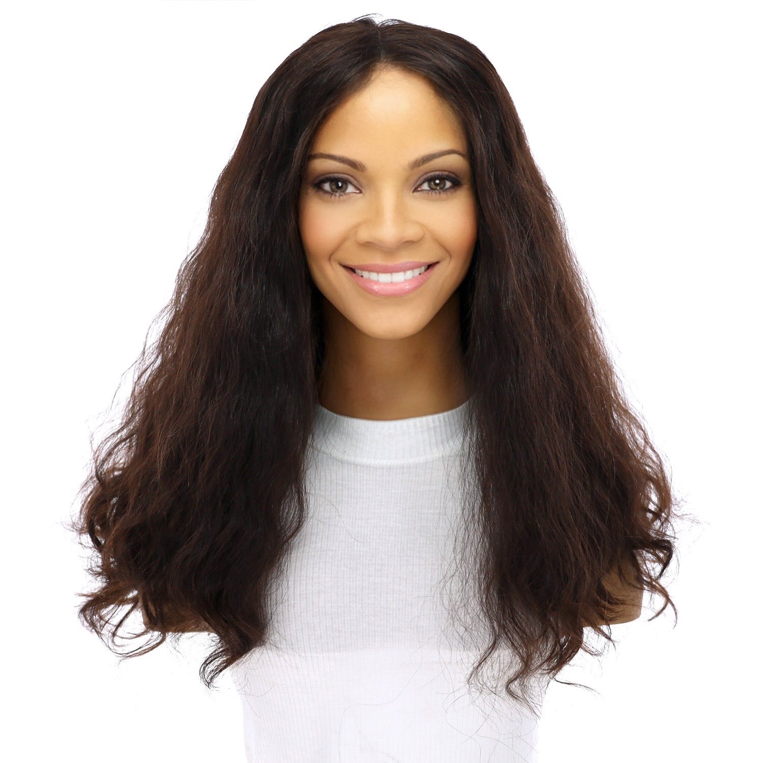 20" Secret Lace Top Wig #2 Neutral Dark Brown Wavy