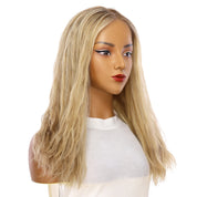 20" Divine Lace Top Wig Ashy Blonde w/ Highlights Wavy