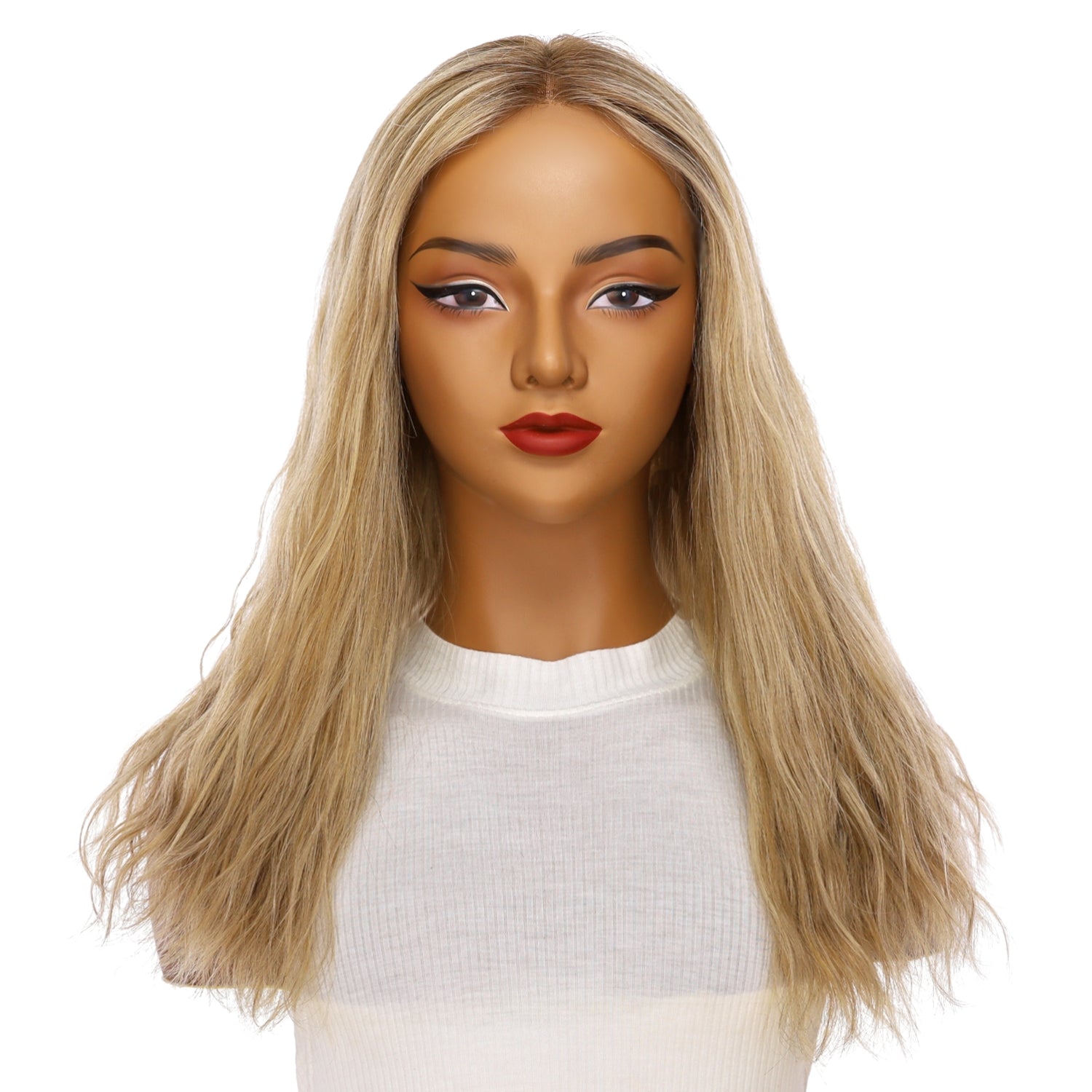 20" Divine Lace Top Wig Ashy Blonde w/ Highlights Wavy