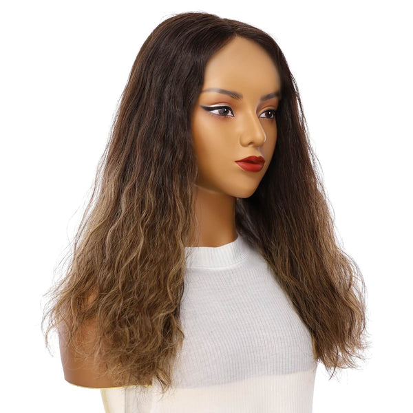 20" Divine Lace Top Wig Dark Brown Balayage Wavy