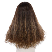 20" Divine Lace Top Wig Dark Brown Balayage Wavy