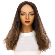 20" Divine Lace Top Wig Dark Brown Balayage Wavy