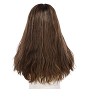 20" Divine Lace Top Wig Dark Brown w/ Highlights Wavy