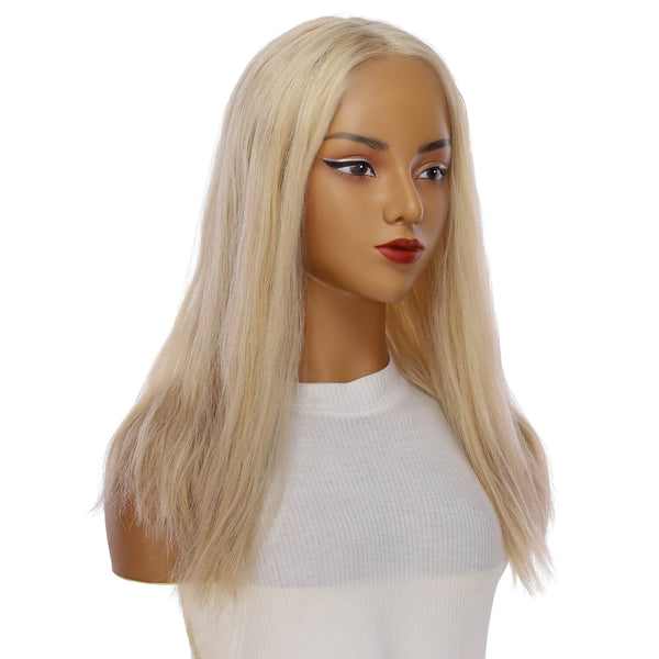 20" Divine Lace Top Topper Beige Blonde w/ No Rooting Wavy
