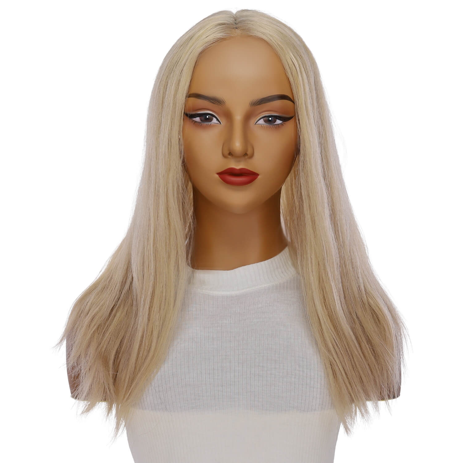 20" Divine Lace Top Topper Beige Blonde w/ No Rooting Wavy