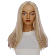 20" Divine Lace Top Topper Beige Blonde w/ No Rooting Wavy