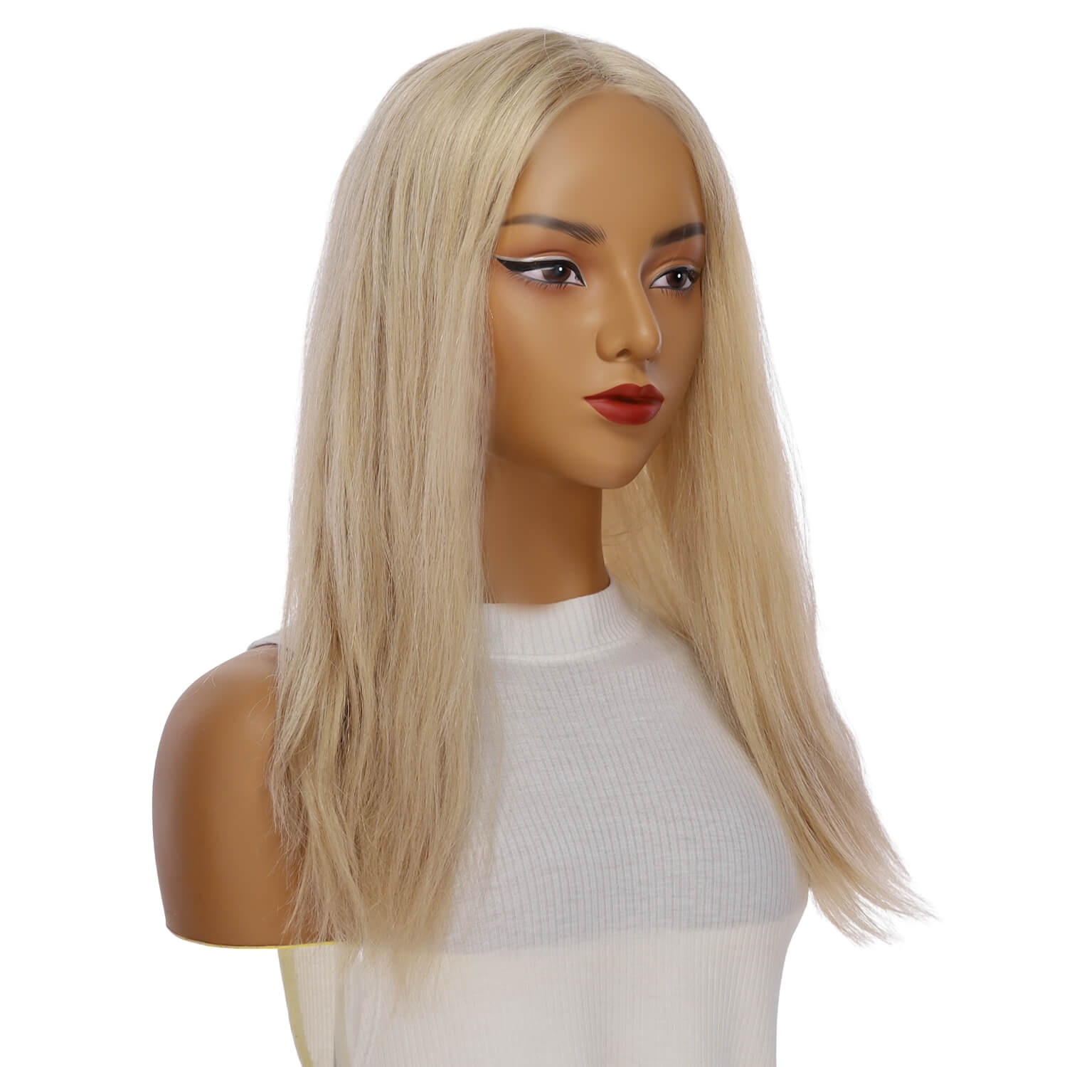 20" Divine Lace Top Wig Beige Blonde w/ No Rooting Wavy