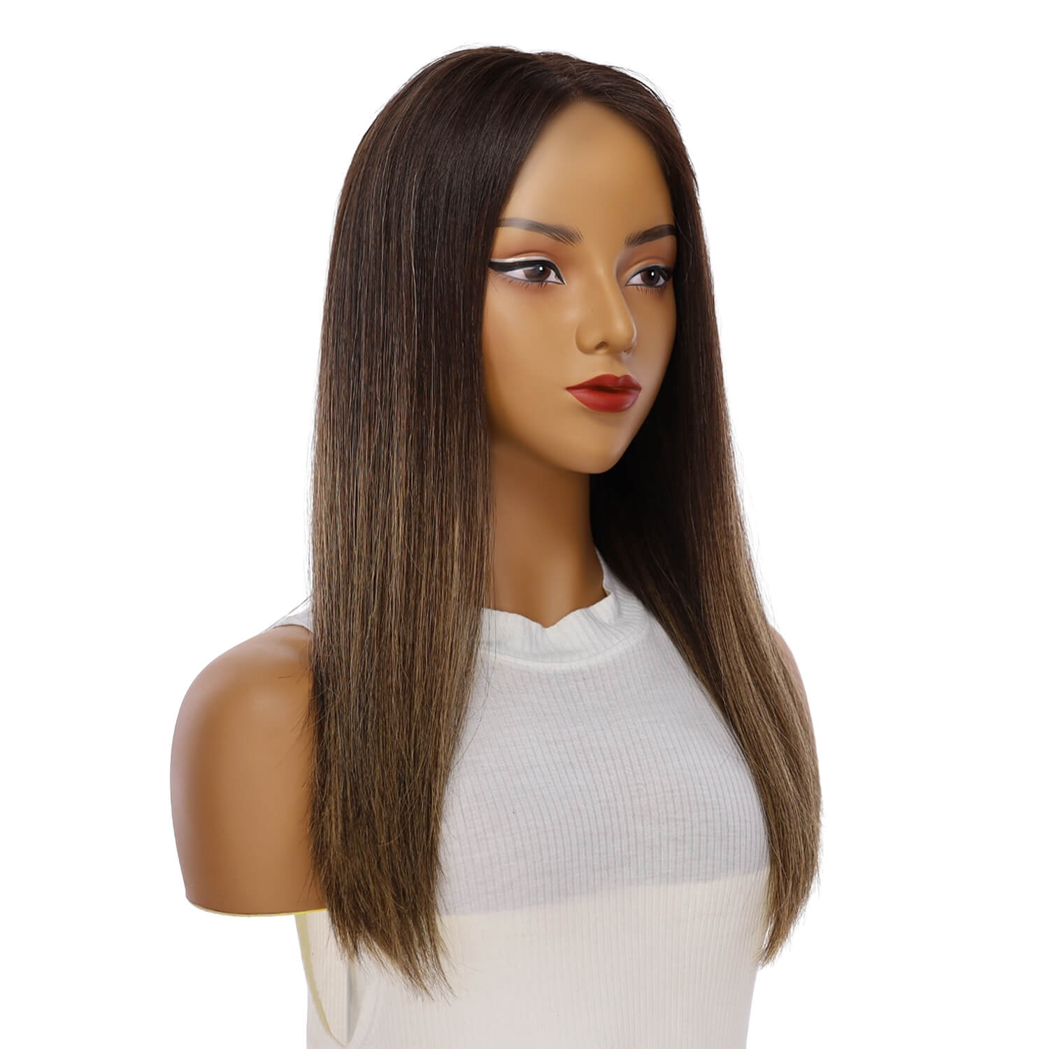 20" Divine Lace Top Wig Dark Brown Balayage