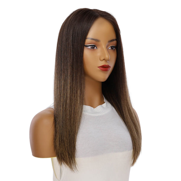 20" Divine Lace Top Wig Dark Brown Balayage
