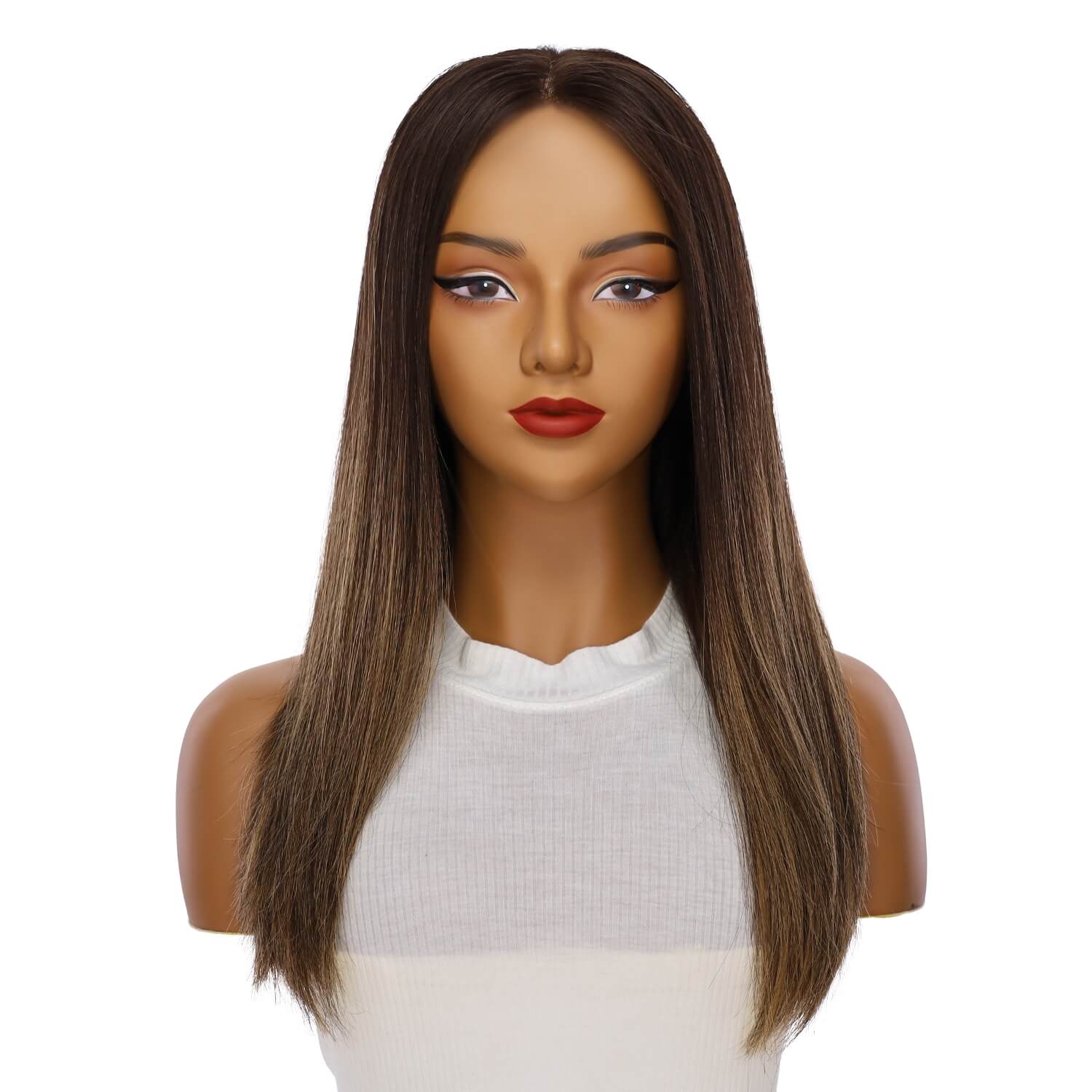 20" Divine Lace Top Wig Dark Brown Balayage