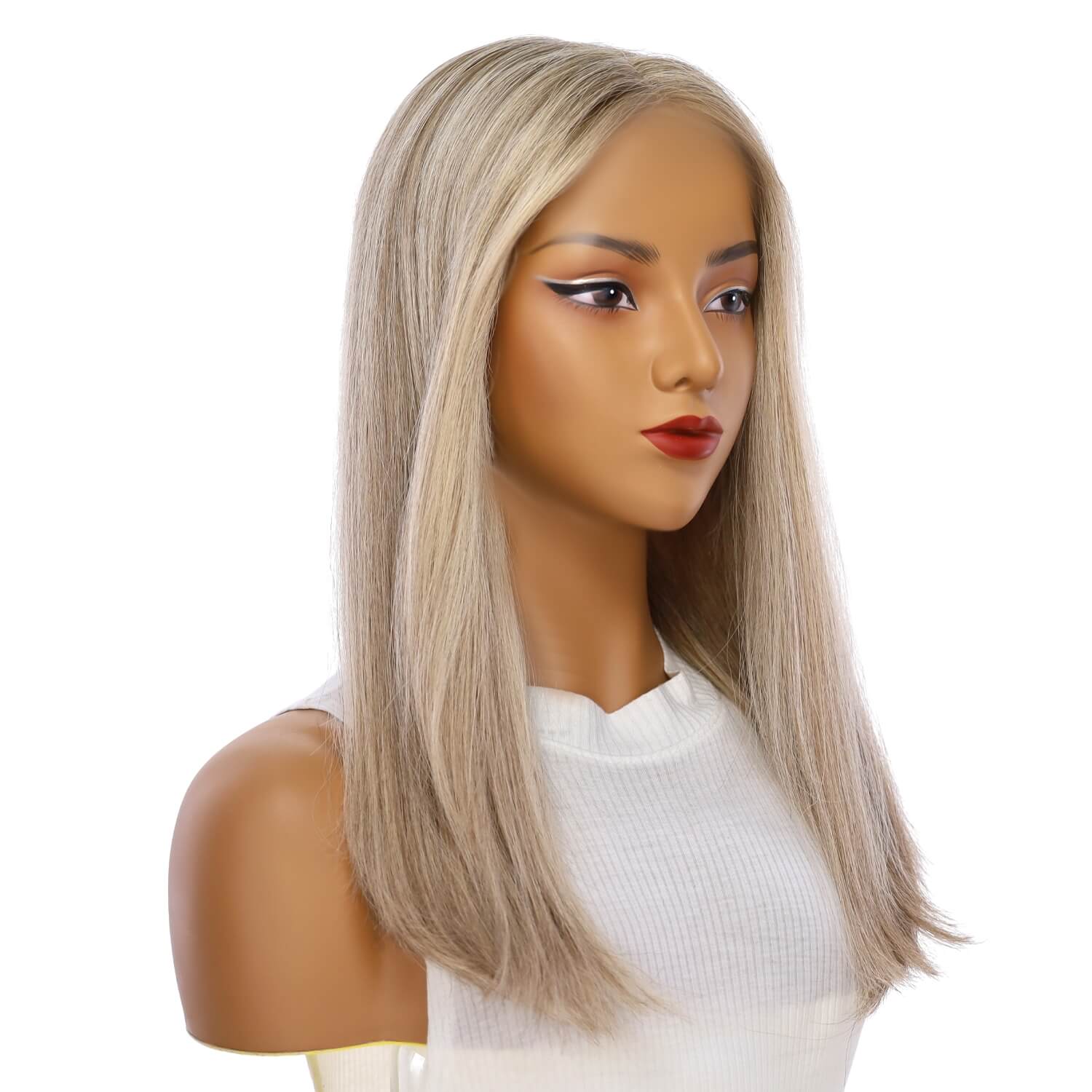 20" Divine Lace Top Wig Icy Blonde w/ Lowlights