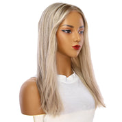 20" Divine Lace Top Wig Icy Blonde w/ Lowlights Wavy