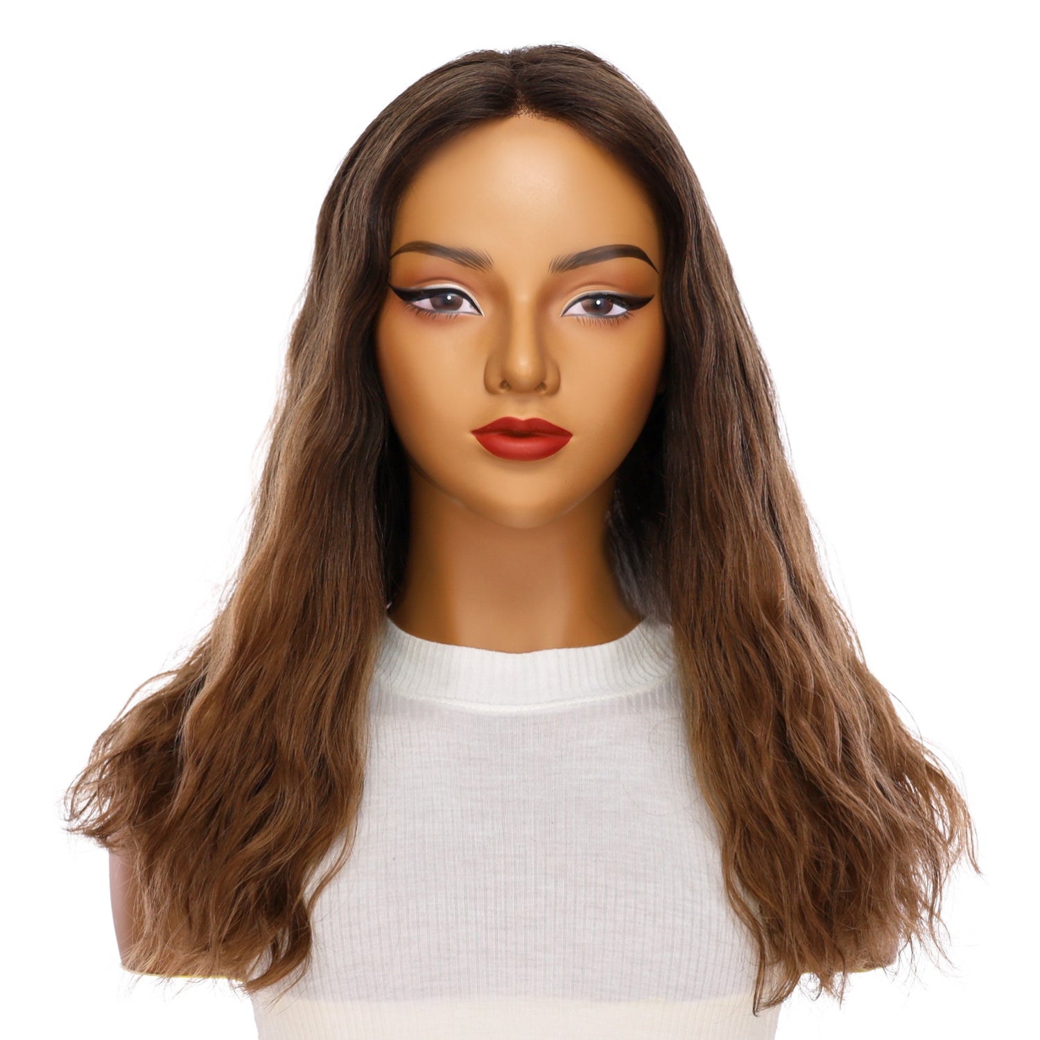 20" Divine Lace Top Wig Dark Brown Ombre Wavy