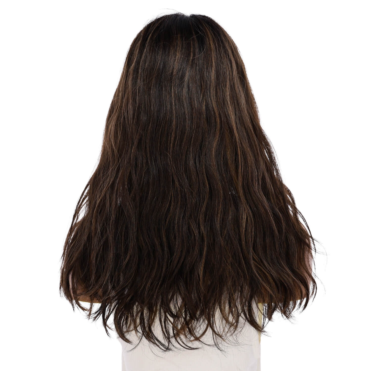 20" Divine Lace Top Wig Soft Black w/ Highlights Wavy