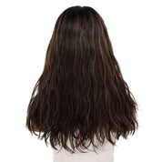 20" Divine Lace Top Wig Soft Black w/ Highlights Wavy