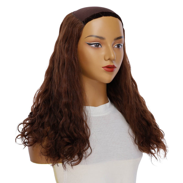 20" HatFall Wig Auburn Wavy