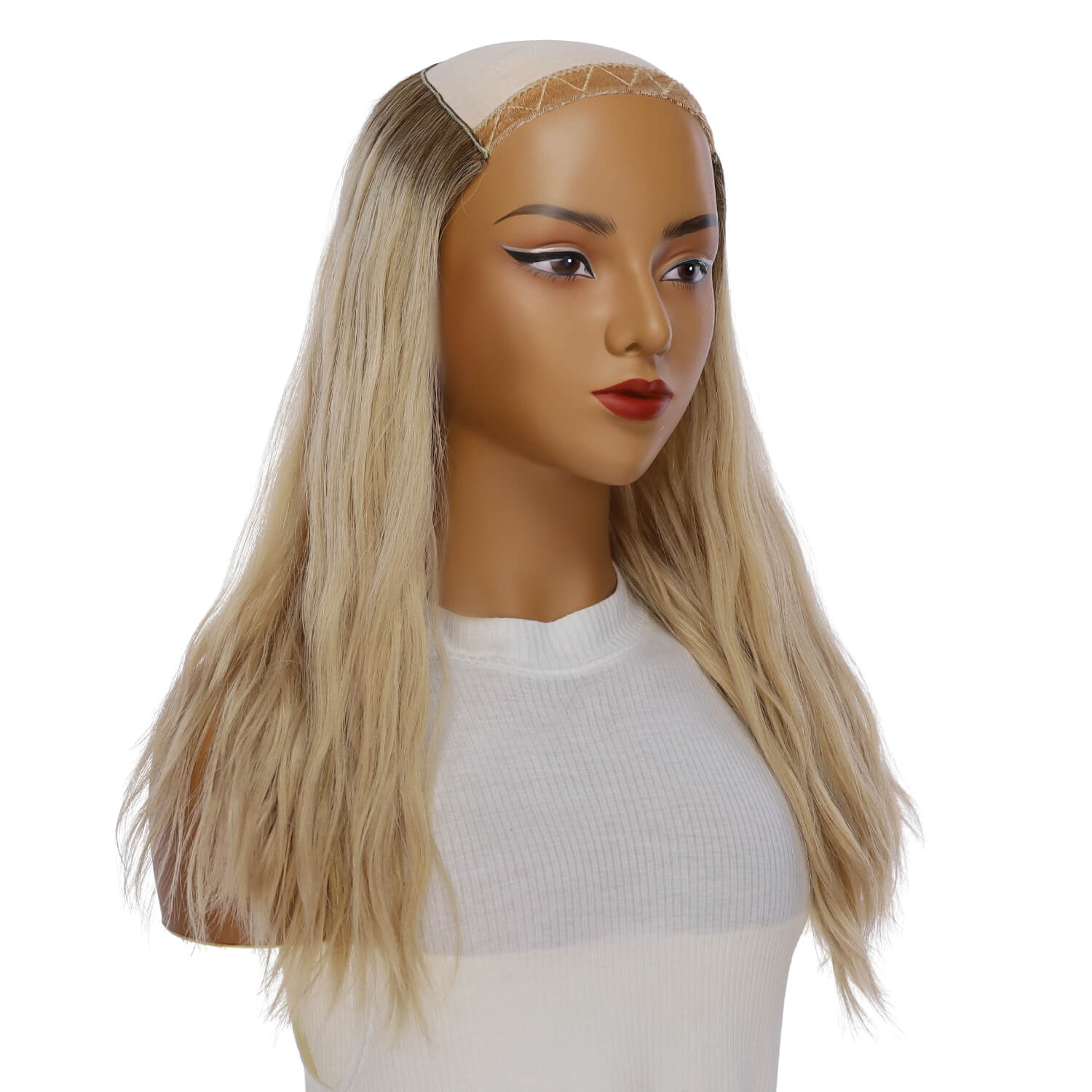 20" HatFall Wig Beige Blonde Wavy