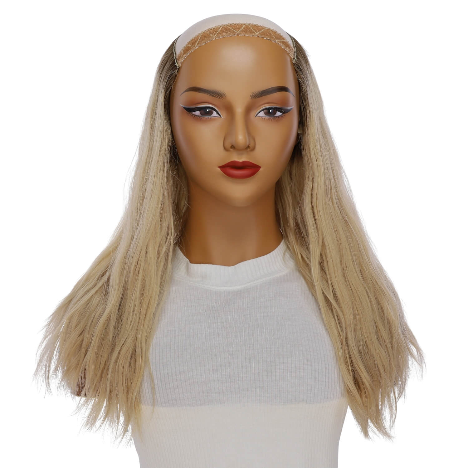 20" HatFall Wig Beige Blonde Wavy