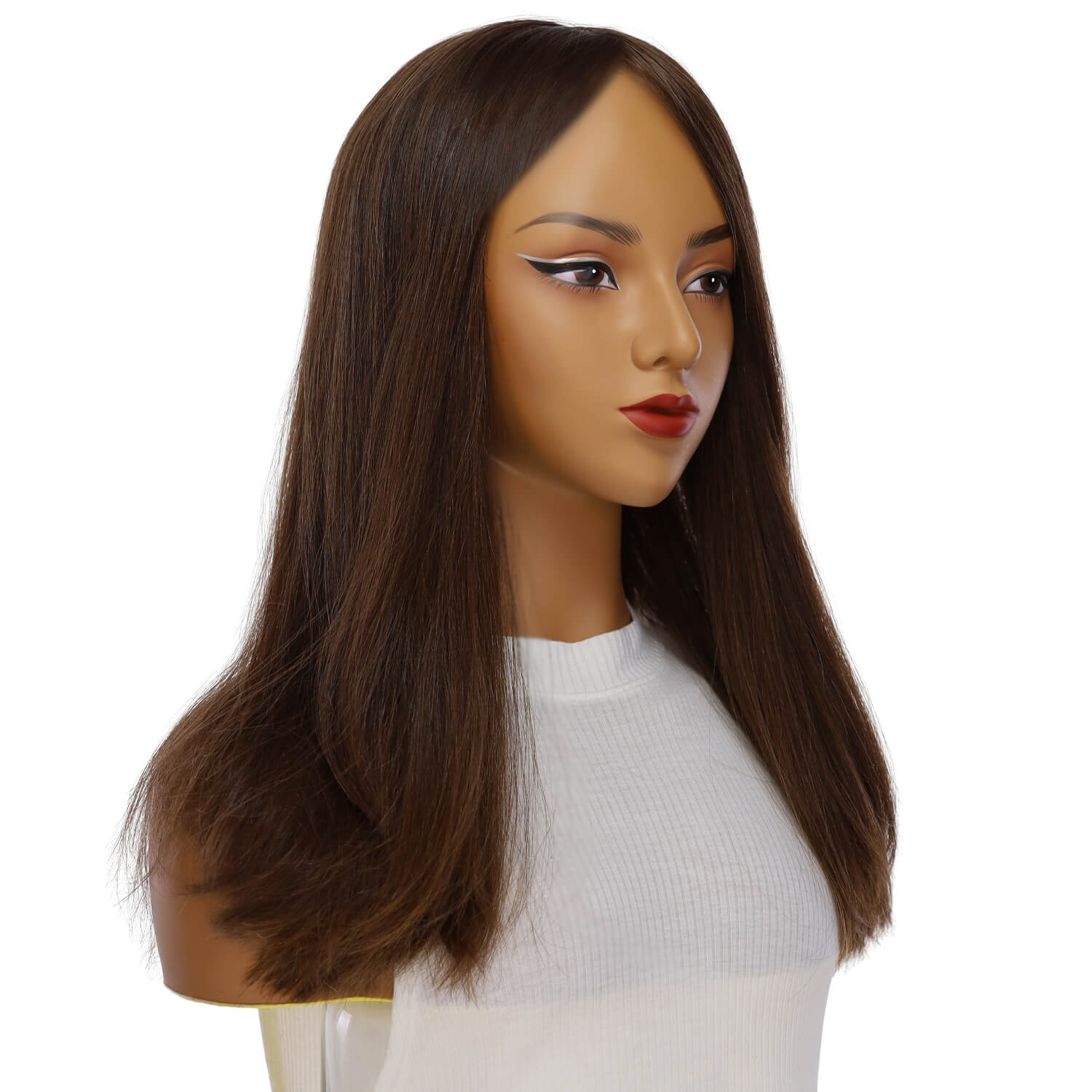 20" Luxe Silk Top Wig #8 Warm Medium Brown