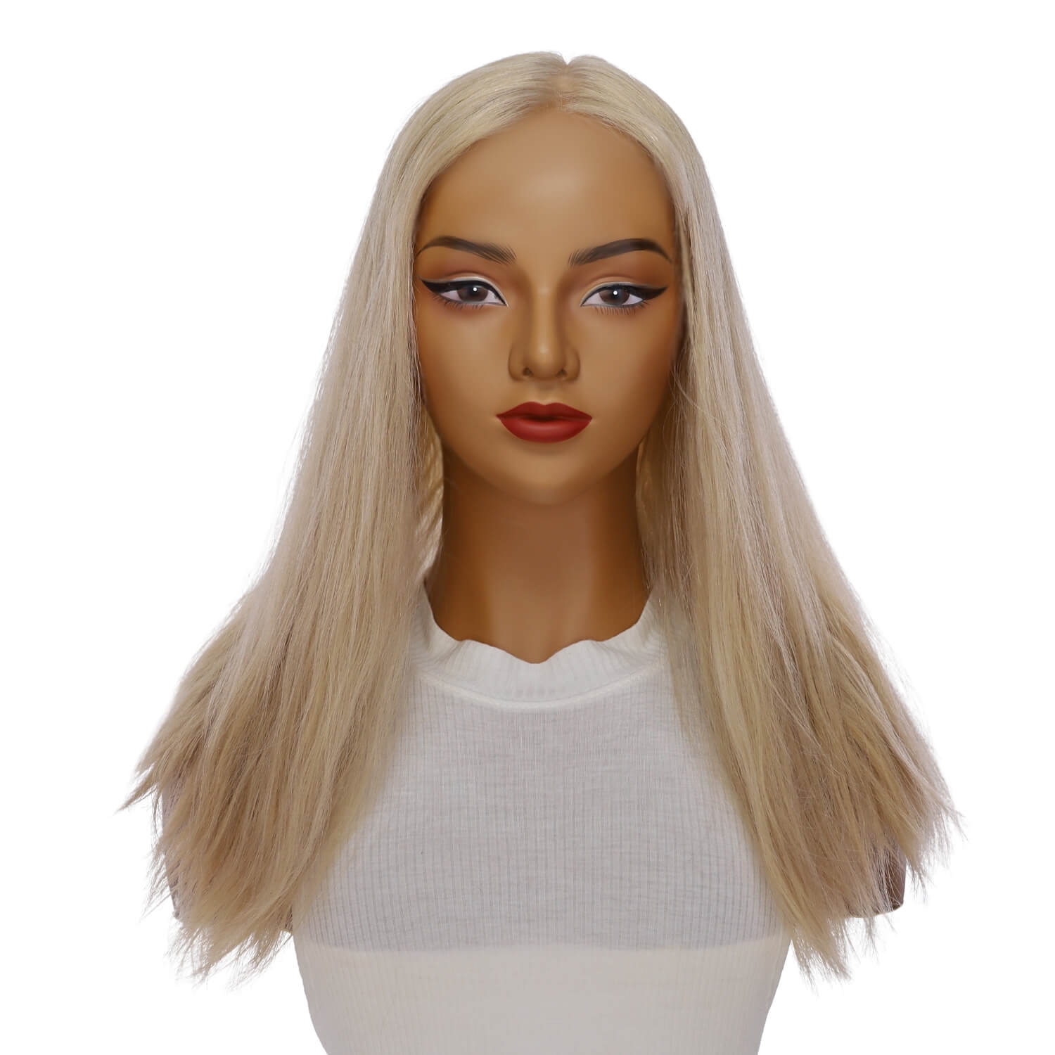 20" Princess Silk Top Wig Beige Blonde w/ No Rooting Wavy