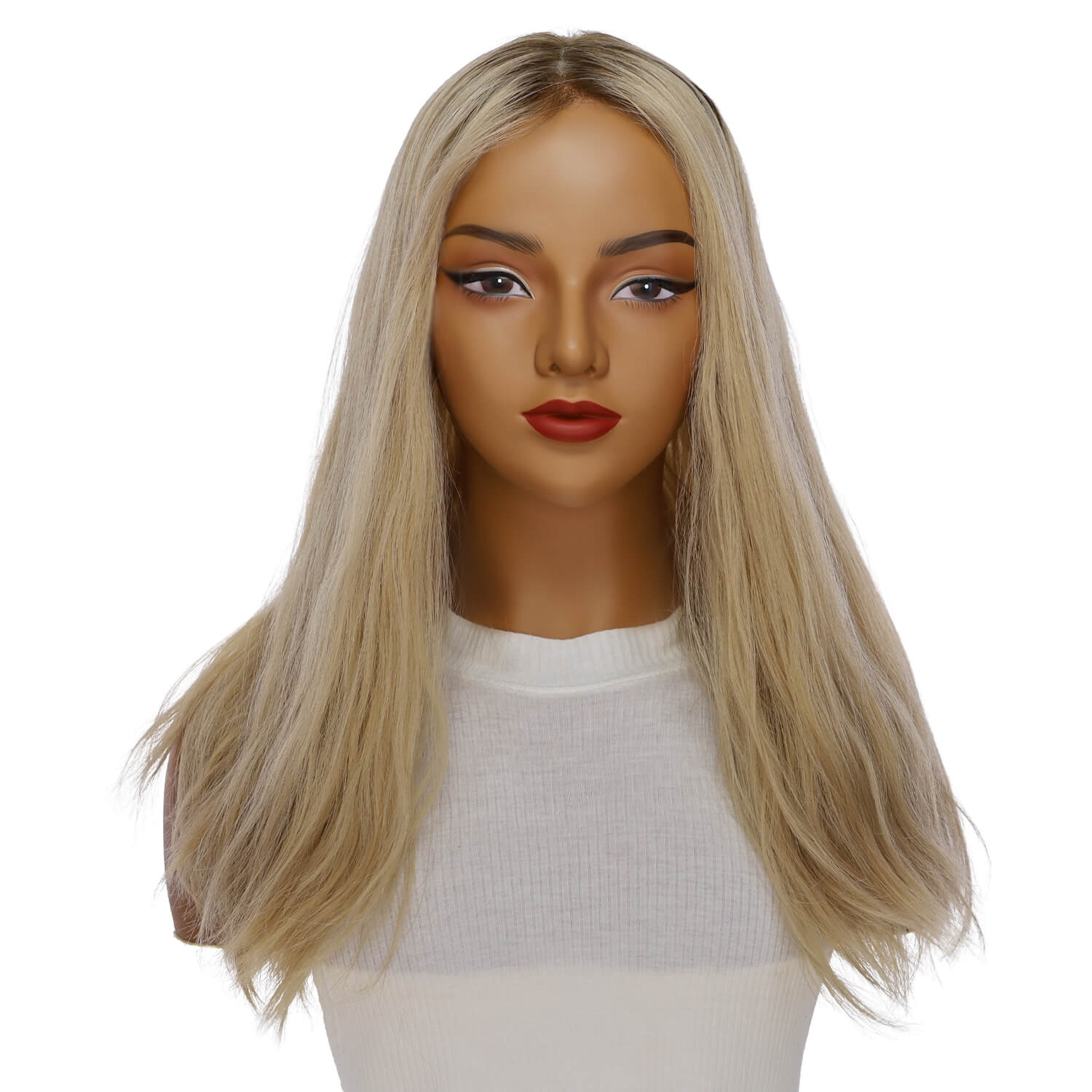 20" Princess Silk Top Wig Beige Blonde Wavy