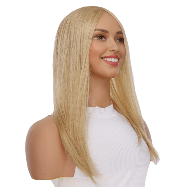 20" Diamond Mono Top Topper Golden Blonde - No Rooting