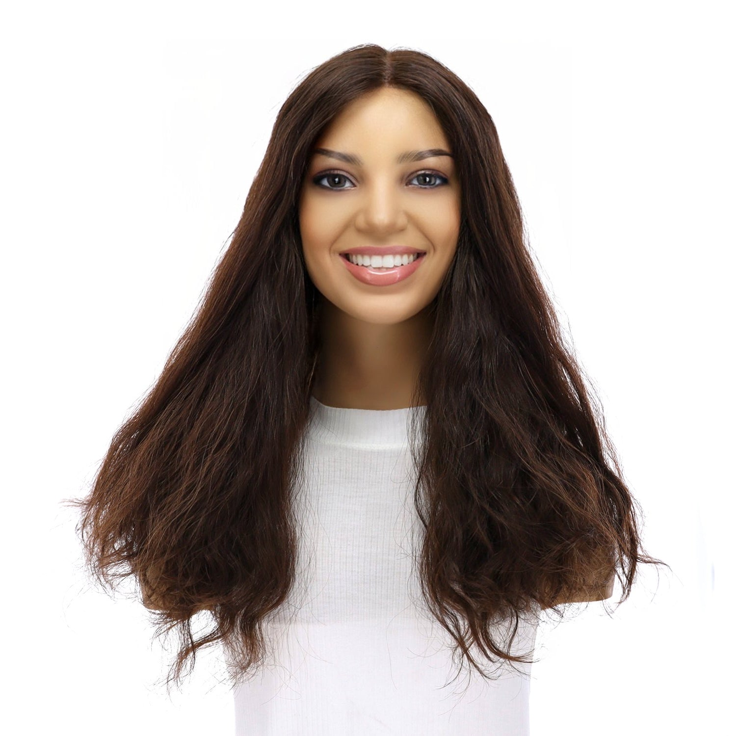 20" Divine Lace Top Topper Dark Brown Wavy
