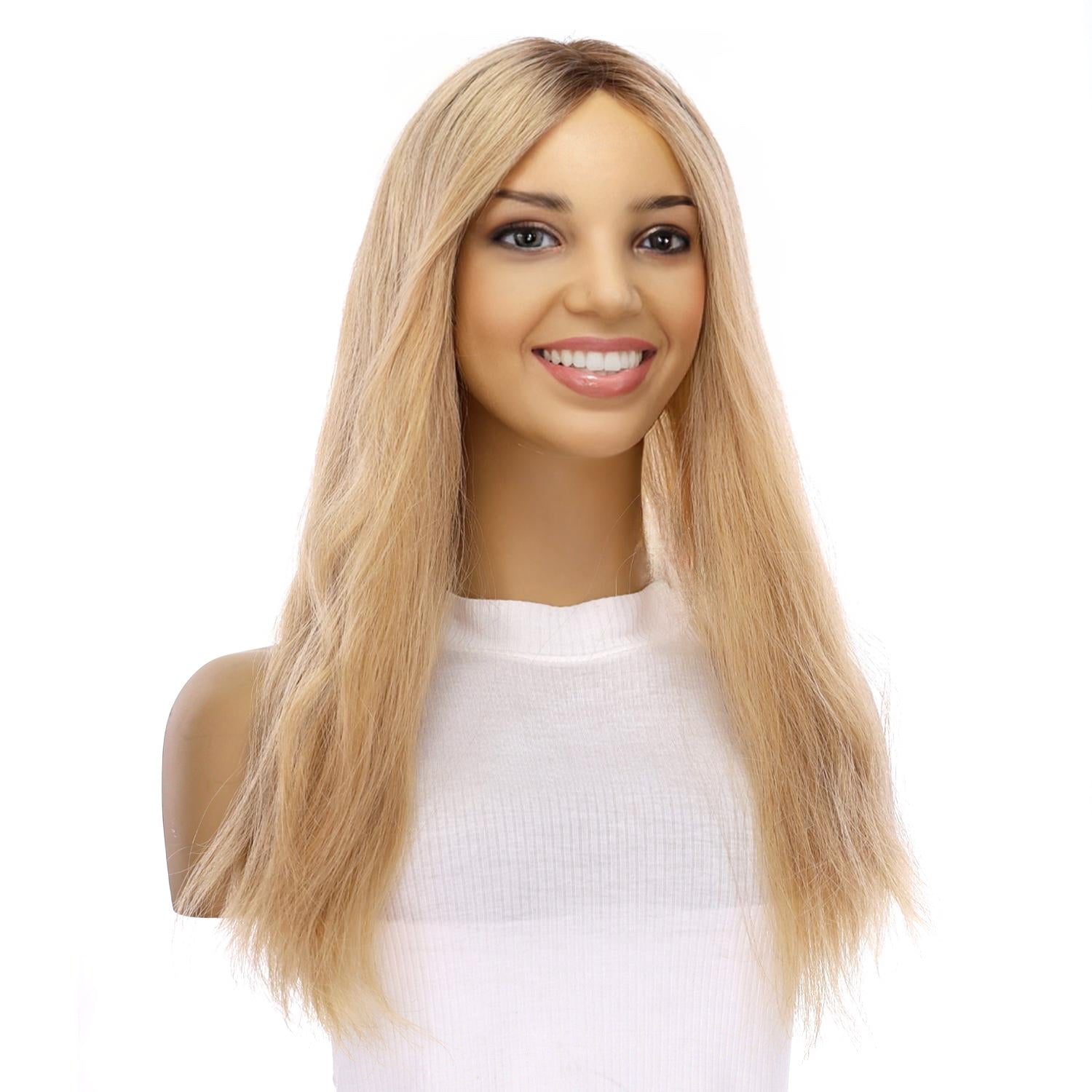 20" Divine Lace Top Topper Golden Blonde Wavy