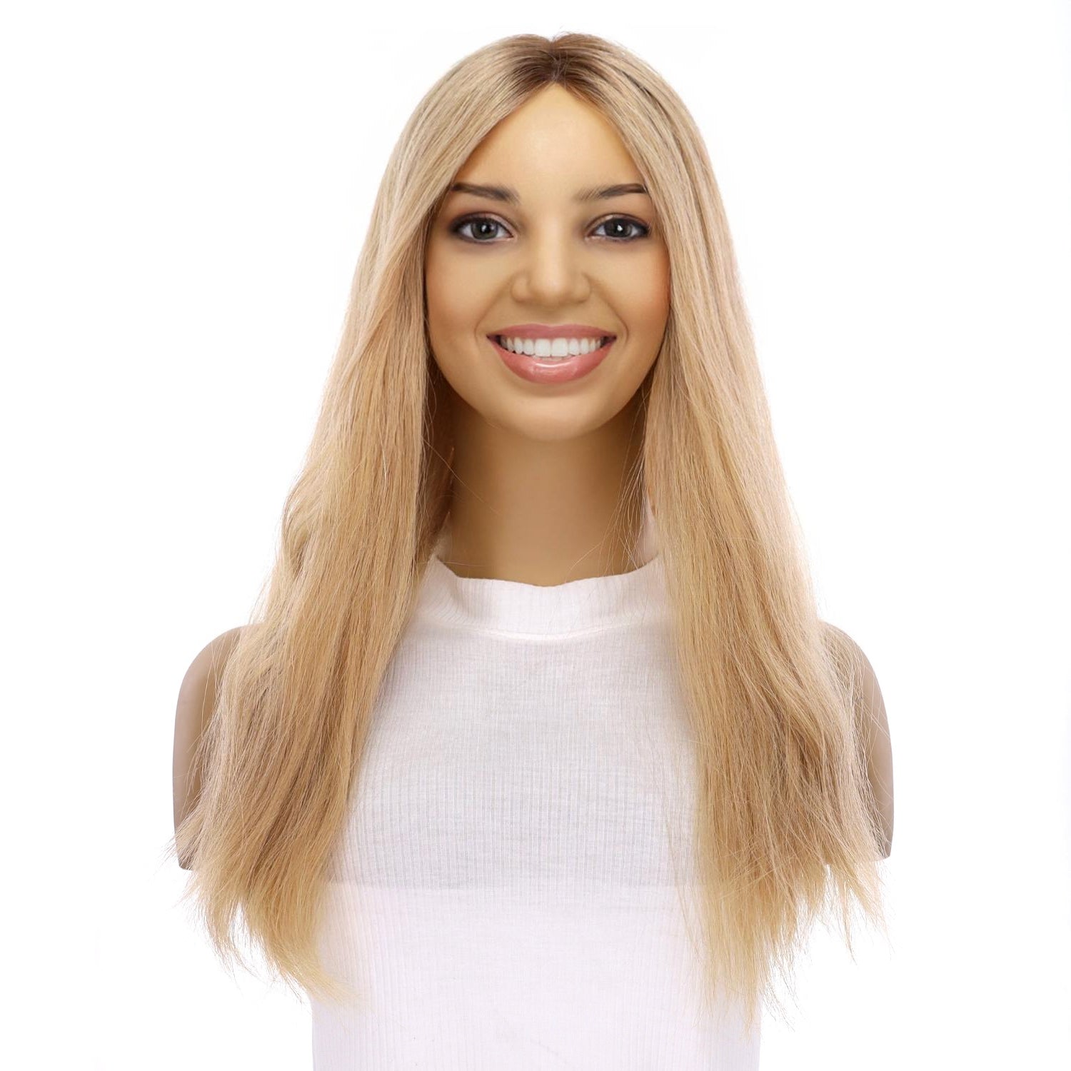 20" Divine Lace Top Topper Golden Blonde Wavy