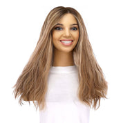 20" Divine Lace Top Topper Medium Blonde w/ Highlights Wavy