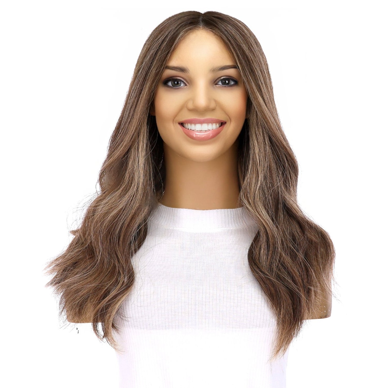 20" Divine Lace Top Topper Medium Brown w/ Highlights