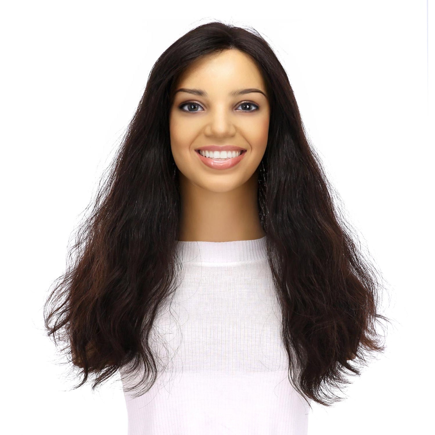 20" Divine Lace Top Topper Natural Black Wavy