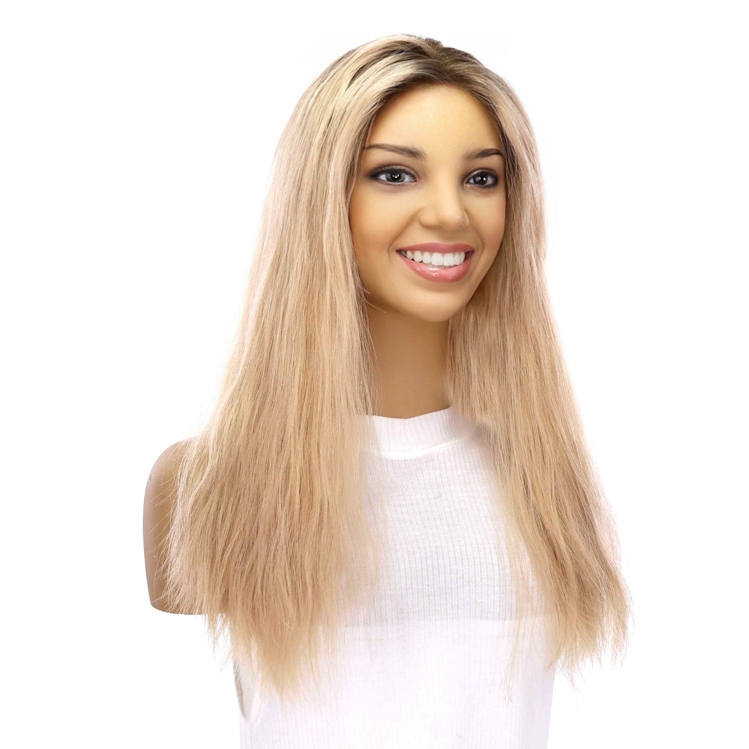 20" Divine Lace Top Topper Platinum Blonde Wavy