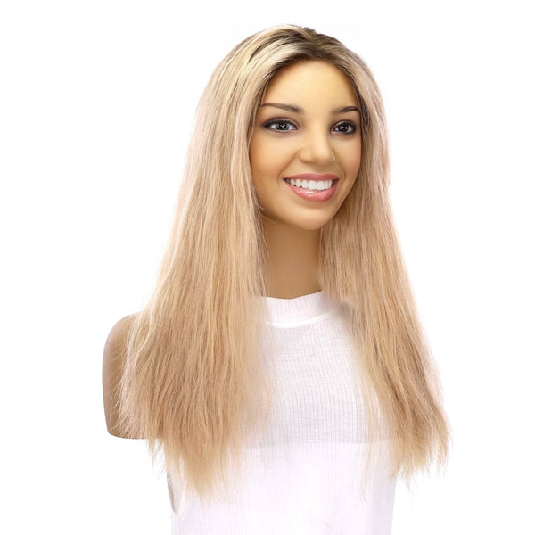 20" Divine Lace Top Topper Beige Blonde Wavy