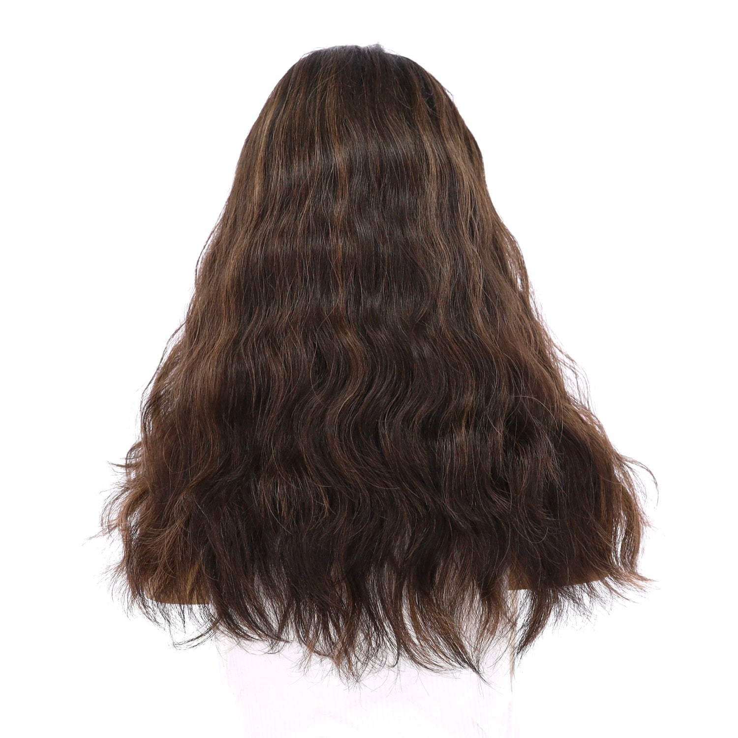 20" Divine Lace Top Topper Soft Black w/ Highlights Wavy