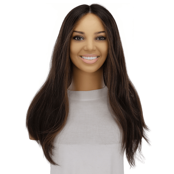 20" Divine Lace Top Topper Soft Black w/ Highlights