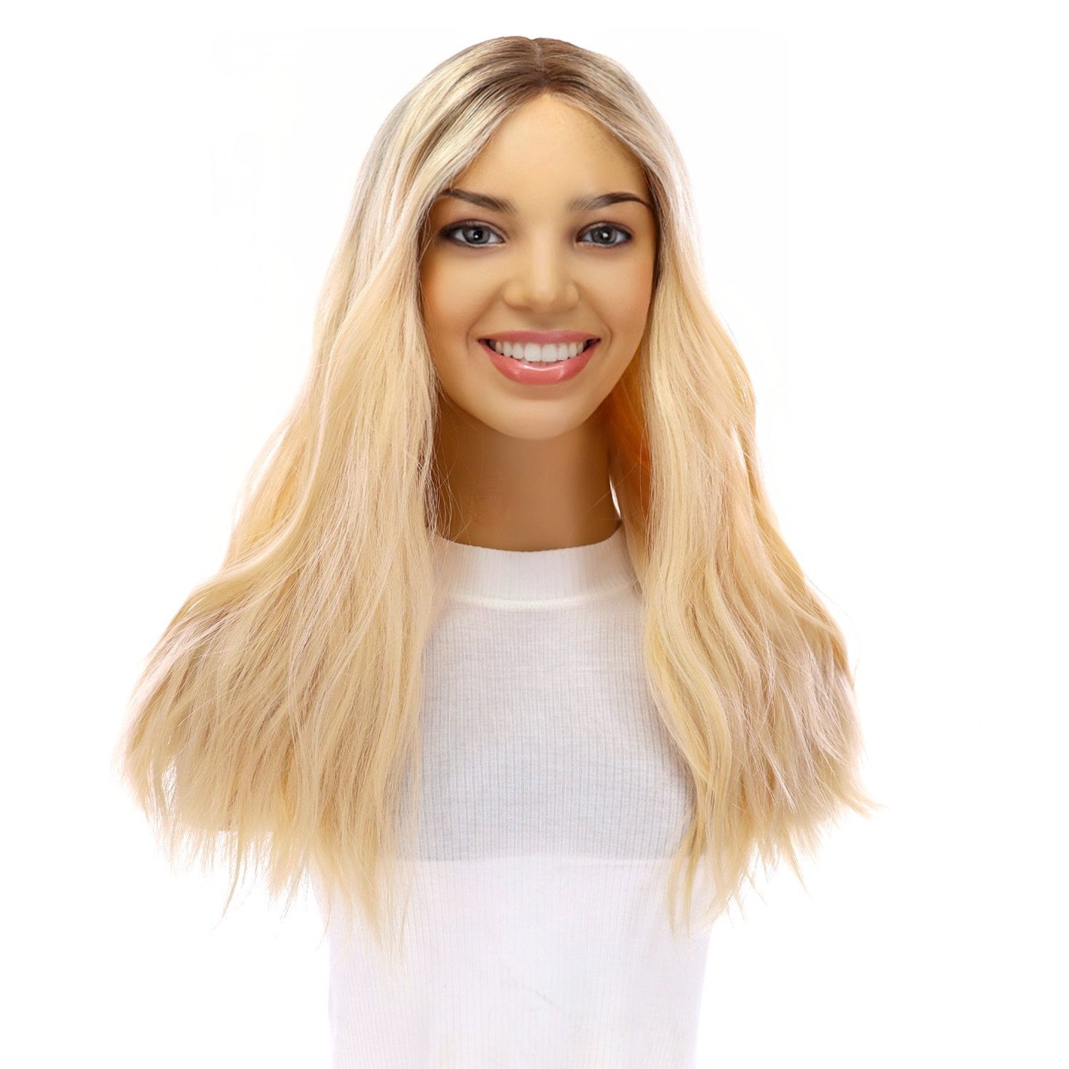 20" Divine Lace Top Topper Warm Platinum Blonde