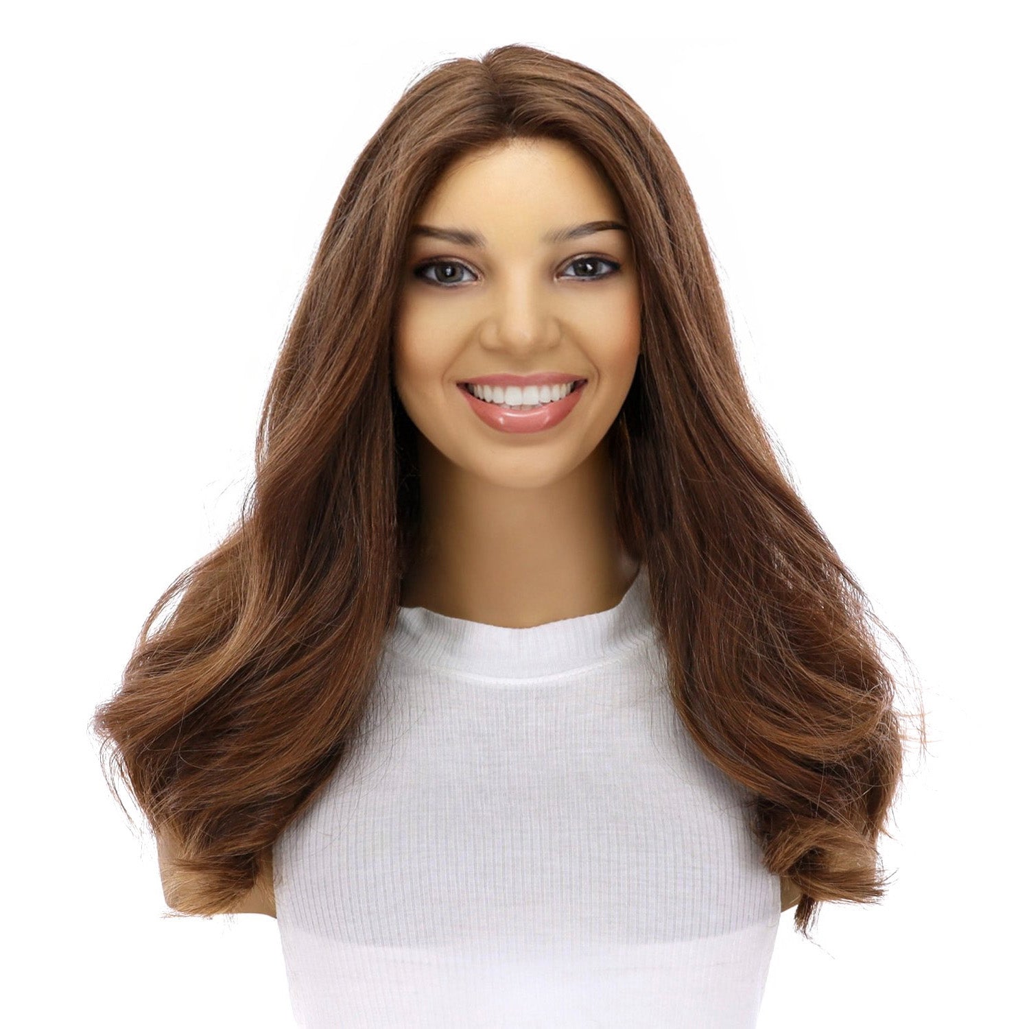 20" Divine Luxe Lace Top Wig #8 Warm Medium Brown