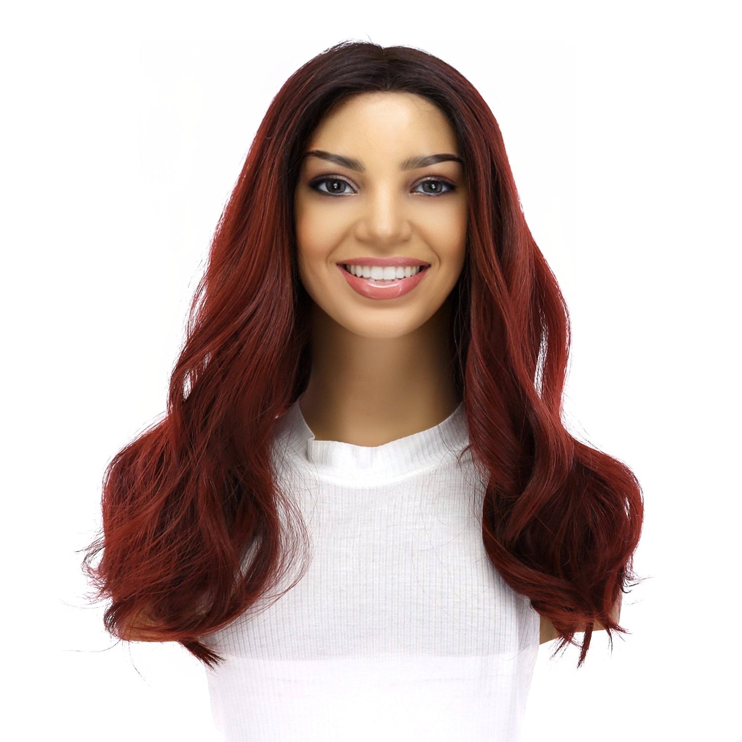 20" Divine Lace Top Wig Merlot Red