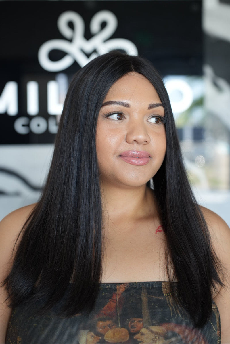 20" Divine Luxe Lace Top Topper #1B Black