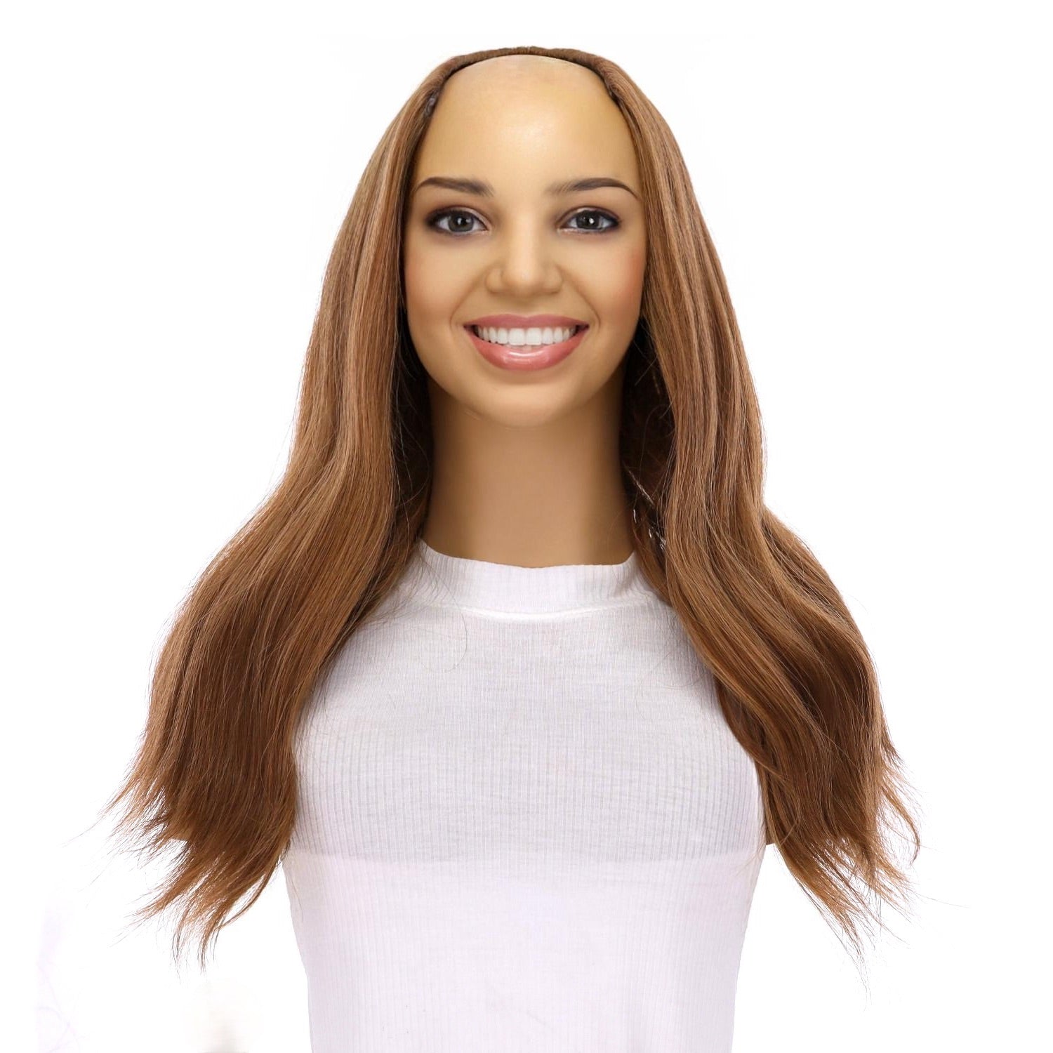 20" U-Shape Wig Strawberry Blonde