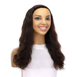 20" HatFall Wig Dark Brown Wavy