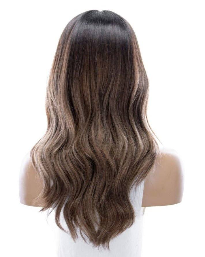 22" Reese Silk Top Wig Light Brown Babylight w/ Rooting