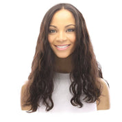22" Reese Silk Top Wig Dark Brown Wavy