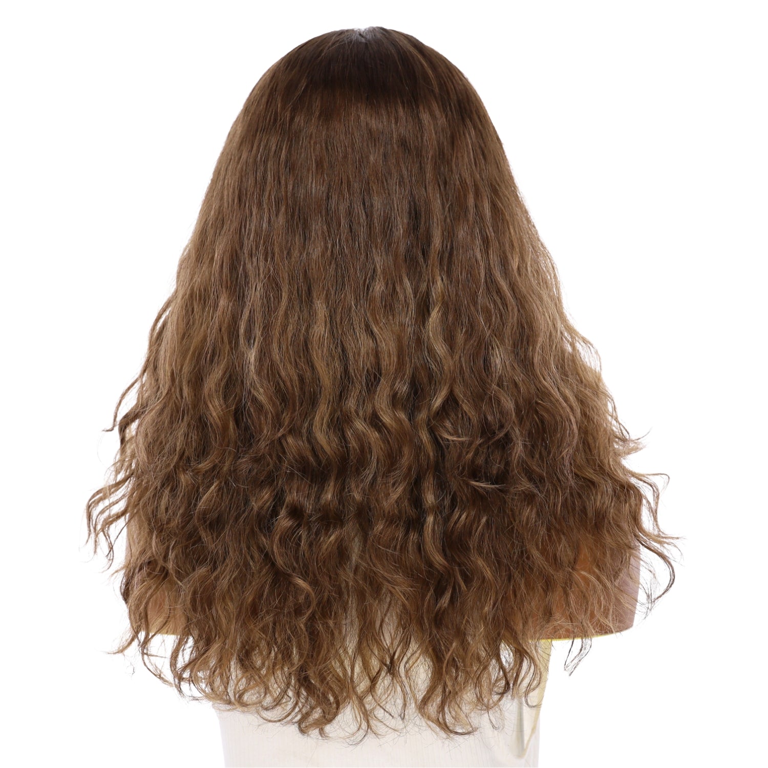 22" Ponytail Silk Part Wig Medium Brown Babylight Wavy