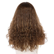 22" Ponytail Silk Part Wig Medium Brown Babylight Wavy