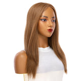 22" Ponytail Silk Part Wig Strawberry Blonde