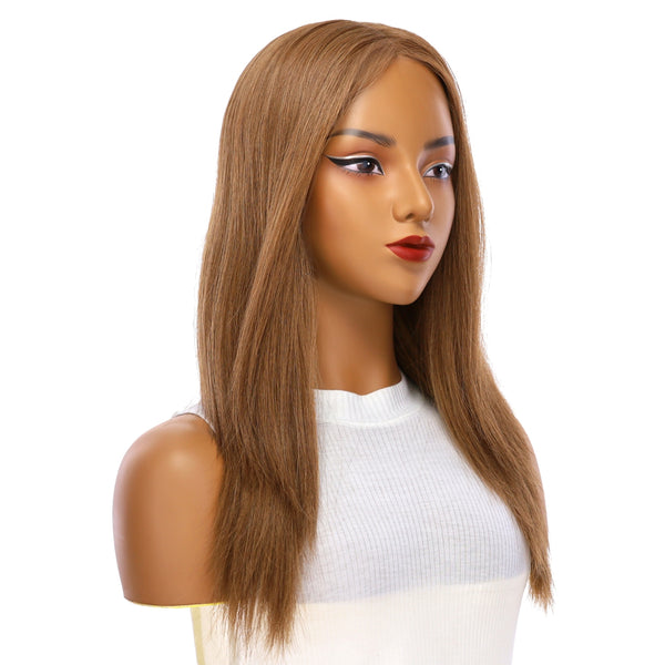 22" Ponytail Silk Part Wig Strawberry Blonde