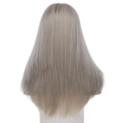 22" Ponytail Silk Part Wig Silver Smoke