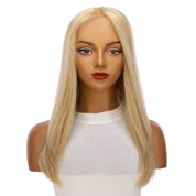 22" Ponytail Silk Part Wig Golden Blonde w/ No Rooting